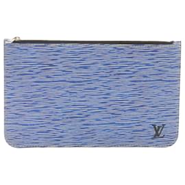 Louis Vuitton-LOUIS VUITTON Epi Denim Neverfull MM Accessory Pouch Blue LV Auth br382-Blue