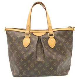 Louis Vuitton-LOUIS VUITTON Monogram Palermo PM Tote Bag M40145 LV Auth ar4046 25999-Other