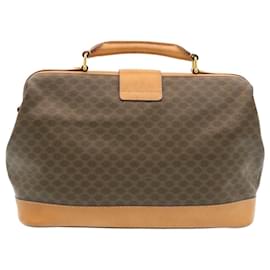 Céline-CELINE Macadam Canvas Hand Bag Auth 26517-Brown