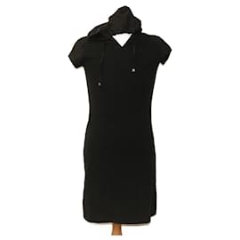 Fendi-Robe FENDI Coton Nylon Noir Auth yk2429-Noir