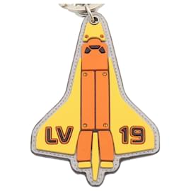 Louis Vuitton-LOUIS VUITTON Monogram Titanium Porte Cles Rocket Charm Orange MP2215 Auth ds053-Orange,Grey