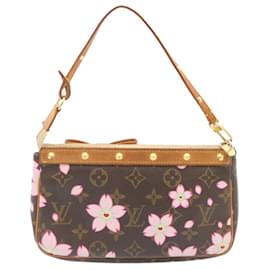 Louis Vuitton-LOUIS VUITTON Monograma Cherry Blossom Pochette Accessoires M51980 LV Auth ki1091-Outro