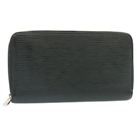 Louis Vuitton-LOUIS VUITTON Epi Zippy Organizer Long Wallet Noir M63852 LV Auth ac130-Noir