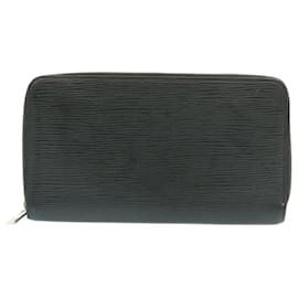 Louis Vuitton-LOUIS VUITTON Epi Zippy Organizer Long Wallet Noir M63852 LV Auth ac130-Noir