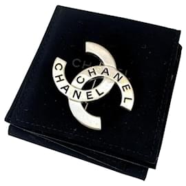 Chanel-Broche CC Chanel 1998-Prata