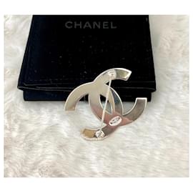 Chanel-Brosche CC Chanel 1998-Silber