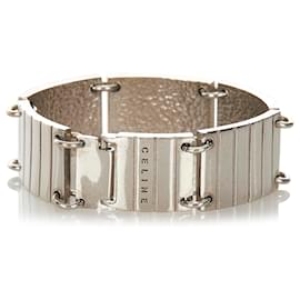 Céline-Celine Silver Metal Plate Bracelet-Silvery