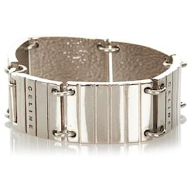 Céline-Celine Silver Metal Plate Bracelet-Silvery