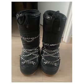 Chanel-Boots-Black,Silver hardware