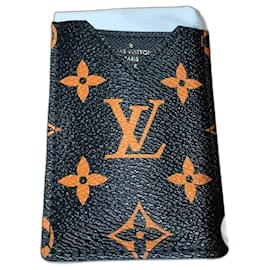 Louis Vuitton-Kartenhalter-Schwarz,Orange