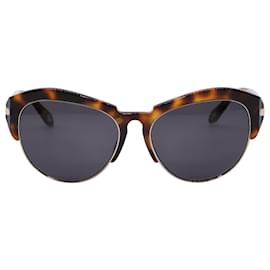 Givenchy-Gafas de sol estilo clubmaster de Givenchy en acetato con estampado marrón-Otro