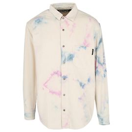 Palm Angels Batik-Denim-Hemd Weiß