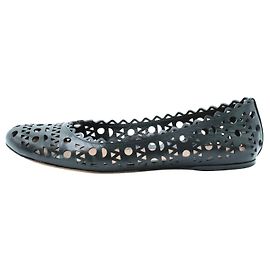 Alaïa Bailarinas negras cortadas con láser Negro
