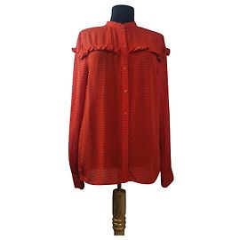 Top Baum und Pferdgarten Laranja de Seda e Viscose Laranja