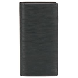 Louis Vuitton-Louis Vuitton Black Epi Brazza Long Wallet-Black