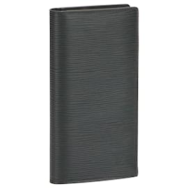 Louis Vuitton-Louis Vuitton Black Epi Brazza Long Wallet-Black