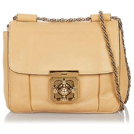 Chloé Chloe Brown Elsie Bolsa em couro Marrom Castanho claro