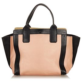 Chloé Sac cabas en cuir rose Alison de Chloe Noir Rose