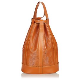 Louis Vuitton Brown Epi Randonnee PM Castaño