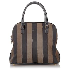 Fendi-Cartable Fendi Brown Pequin-Marron,Noir