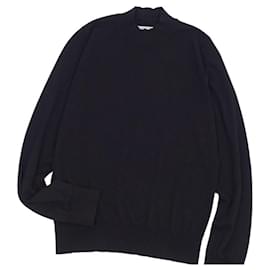 Maison Martin Margiela-Maison Margiela 14 Knit Sweater Mock Neck Wool Tops Men's Black Size S-Black