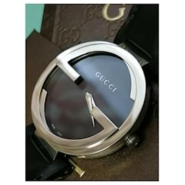 Gucci-G watch Gucci 133.3 unisex watch leather black-Black
