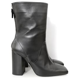 Victoria Beckham-Victoria Beckham Square Toe Saddle Boots-Black