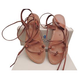 K JACQUES ICONIC BIKINI SANDALS! Caramel
