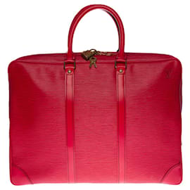Louis Vuitton-Très chic Porte-Document Louis Vuitton en cuir épi rouge,-Rouge