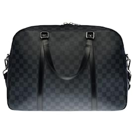 Louis Vuitton-Very chic Louis Vuitton Jorn Document Holder in black and gray checkered canvas,-Grey