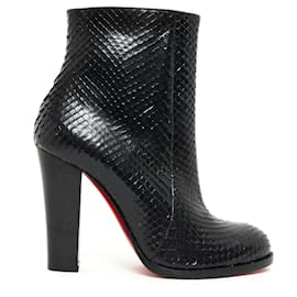 Christian Louboutin-Adox 100 PYTHON BLACK FR37-Black