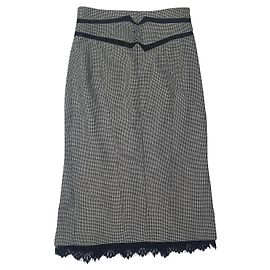 Karen Millen Black Wool Skirt Black