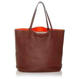 Givenchy Braune Antigona Leder Tote Bag Braun Dunkelbraun