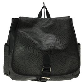 Vivienne Westwood  Backpack / leather / black / total pattern Black