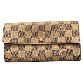 Louis Vuitton Sarah Wallet Beige Leather Beige