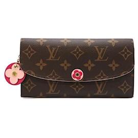 Louis Vuitton-Portefeuille Long Emilie Louis Vuitton Fleurs Monogram-Marron