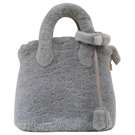 Louis Vuitton-Bolsa de mochila Lockit Pulsion Gray Shearling-Cinza