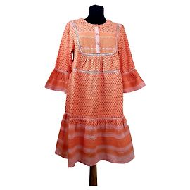 Vestido de algodón Jadee Cecilie Copenhagen naranja rosa Rosa Multicolor Naranja