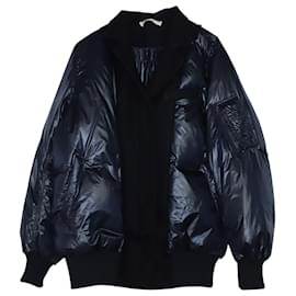 Sacai-Sacai Luck Puffer Jacket in Navy Blue Nylon-Blue,Navy blue
