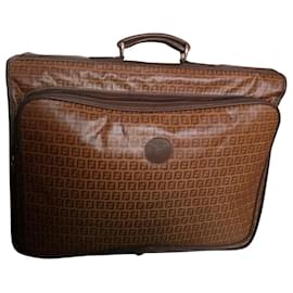 Fendi-Fendi vintage travel bag suitcase-Brown,Beige