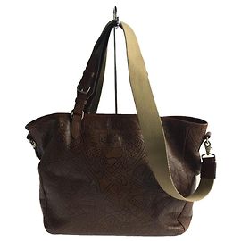 Vivienne Westwood Arthur / Orb embossed / 2way / Shoulder / Many threads / Tote bag / Leather / BRW Brown