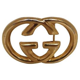 Fivela de cinto de ouro vintage Gucci Dourado