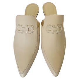 Salvatore Ferragamo Mules Cream