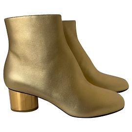 Salvatore Ferragamo Stivaletti D'oro Metallico