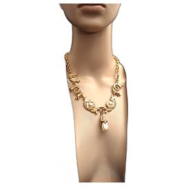 Collier Guy Laroche Doré Serpent de Mer Doré