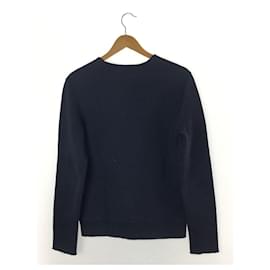 Acne-ACNE STUDIOS (Acne) Cut-off sweatshirt / XS / cotton / NVY-Navy blue