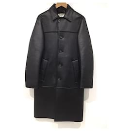 Autre Marque-ACNE STUDIOS (Acne)  LEATHER COAT / leather coat / coat / 44 / leather / BLK-Black