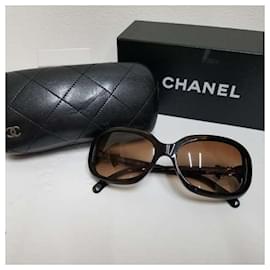 Chanel-[Occasion] CHANEL Lunettes de soleil Lunettes / Lunettes de soleil Lunettes de soleil 5170-Un ruban-Marron