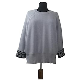 Kenzo grauer Baumwollwollpullover Grau