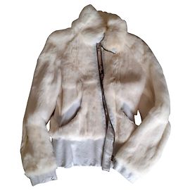 The first line of Roberto Cavalli demi jacket leather/rabbit White